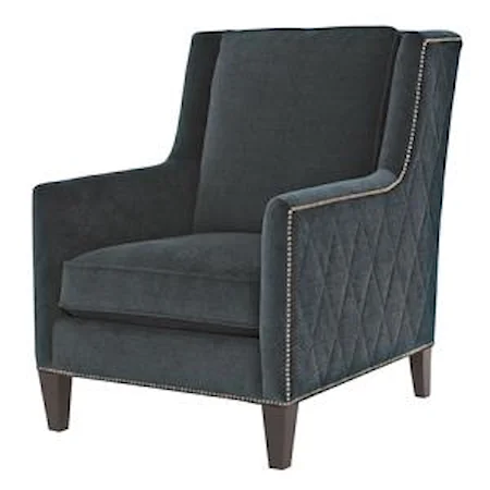 Contemporary Chair with Nail Head Trim